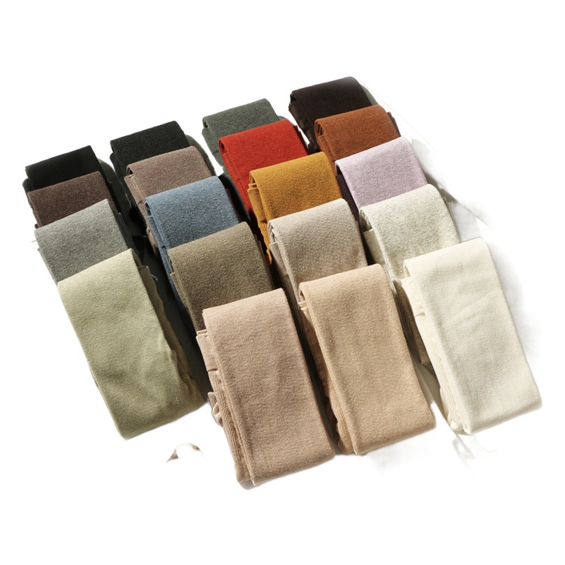 160G220G350G Autumn and Winter Combed Cotton Leggings Women's Foot-Stepping Pantyhose Fleece-Lined Thickeneded Vertical Stripesd Leggings
