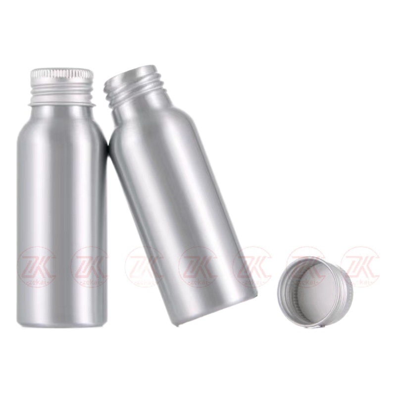 Guangzhou in stock Aluminum Cap Aluminum Bottle 50ml Threaded Aluminum Jar Small Bottle Cosmetic Package Pure Dew Sub-Bottled