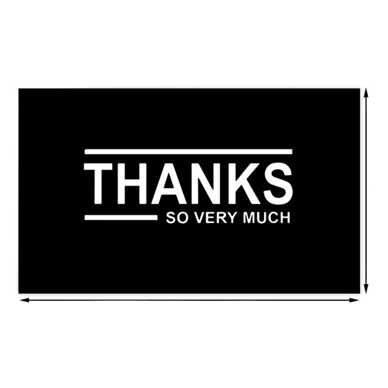 50 sheets/pack black simple thank you card thank you gift card can write gift packaging decoration card