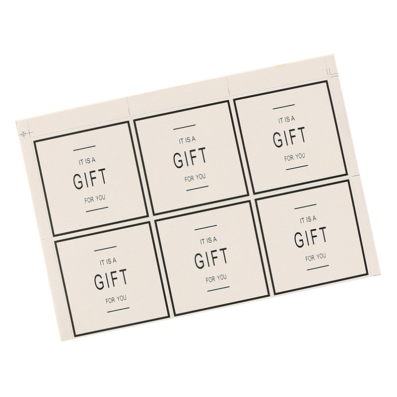 Square English Sticker Baking Packaging Decorative Sticker Gift Sealing Sticker in stock
