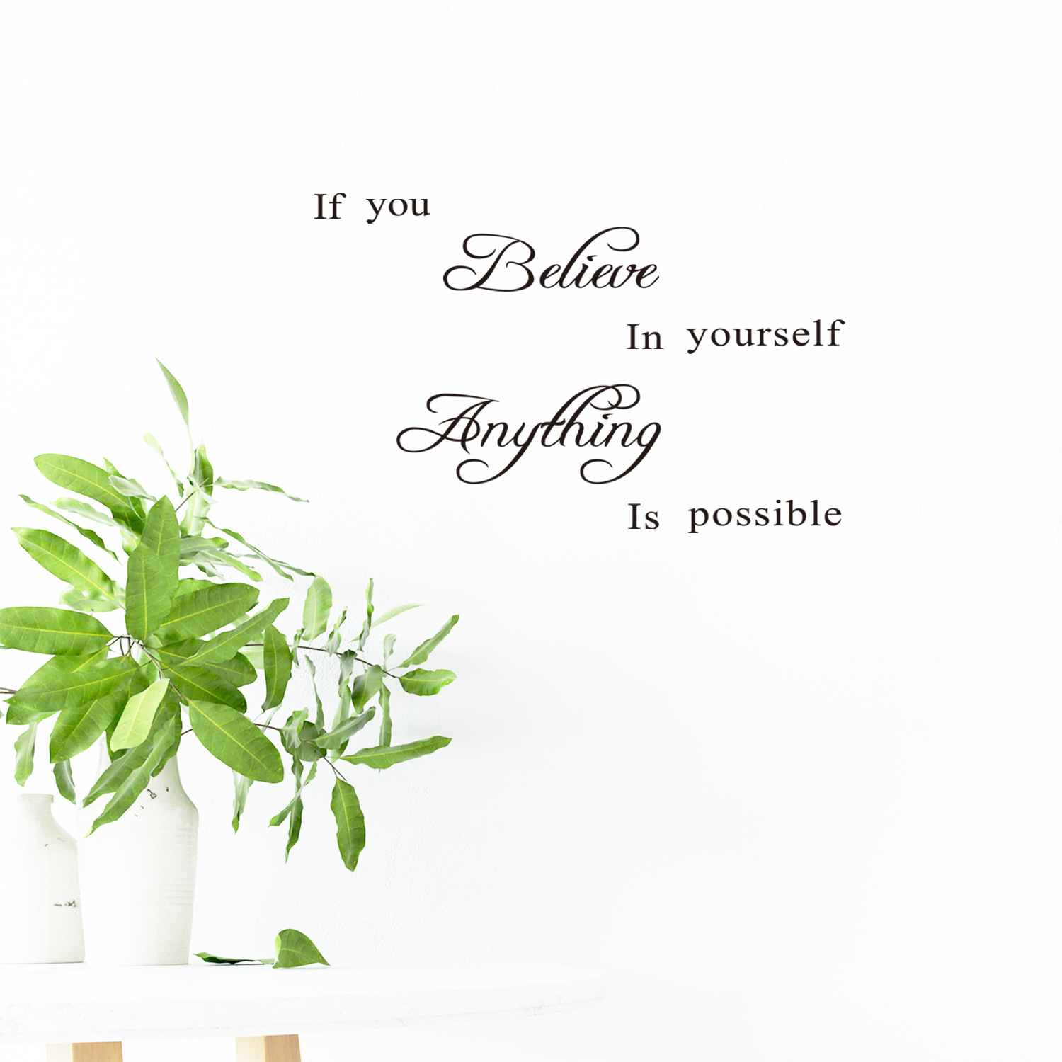 Picture of if you believe family proverbs transferable wall stickers bedroom study cross-border home decoration stickers 8037