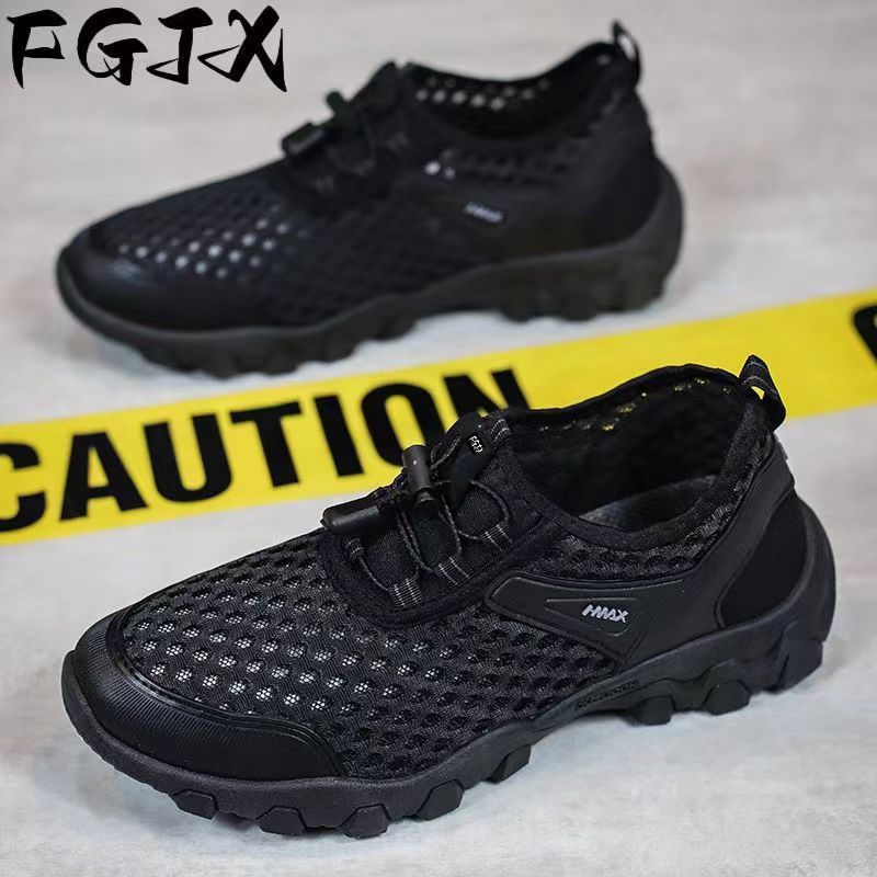 2025 new outdoor breathable sandals wading shoes hiking shoes men's net shoes spring summer autumn explosion cross-border wholesale