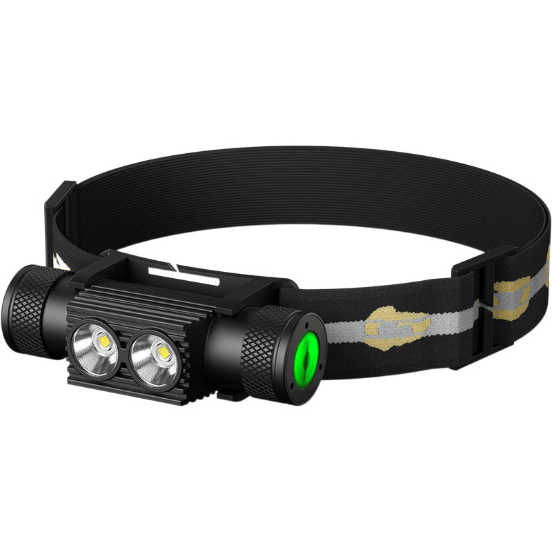 Black pupil aluminum alloy LED new headlight strong light long-range outdoor mountaineering night climbing hiking long endurance head lamp