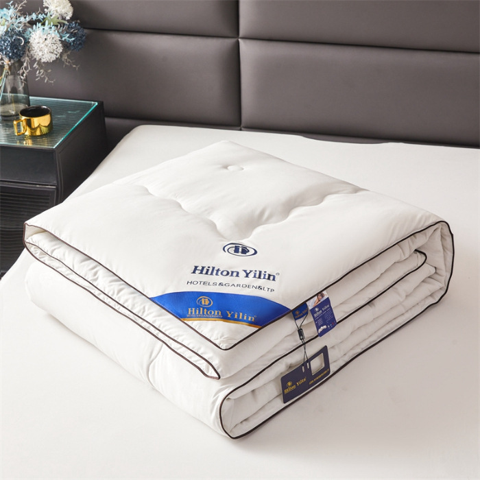 Picture of Hilton Hotel Silk Quilt Imitation Mulberry Silk Warm Quilt Core Spring and Autumn Thickened Winter Quilt Group Buying Gift Quilt Wholesale