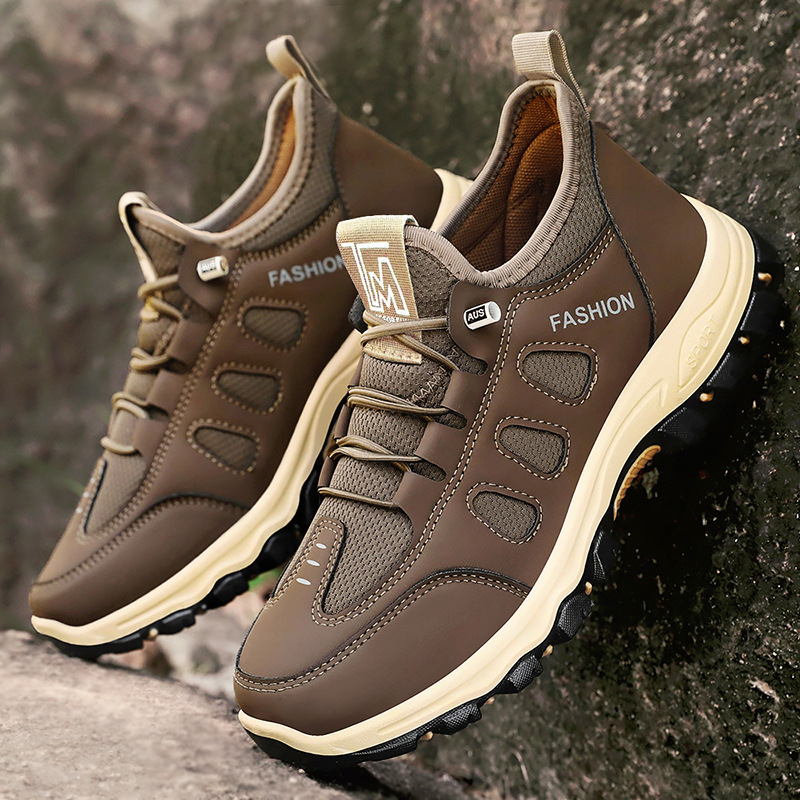 Men's Shoes Autumn Cross-Border Sports Shoes Wholesale Large Size Non-Slip Travel Shoes Middle-Aged and Elderly Dad Shoes Outdoor Hiking Shoes
