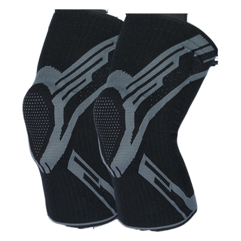 Sports Knee Pads Knitted Pressurized High Elastic Non-Slip Men's Running Basketball Women's Shock-Absorbing Anti-Collision Fitness Professional Outdoor Protective Gear