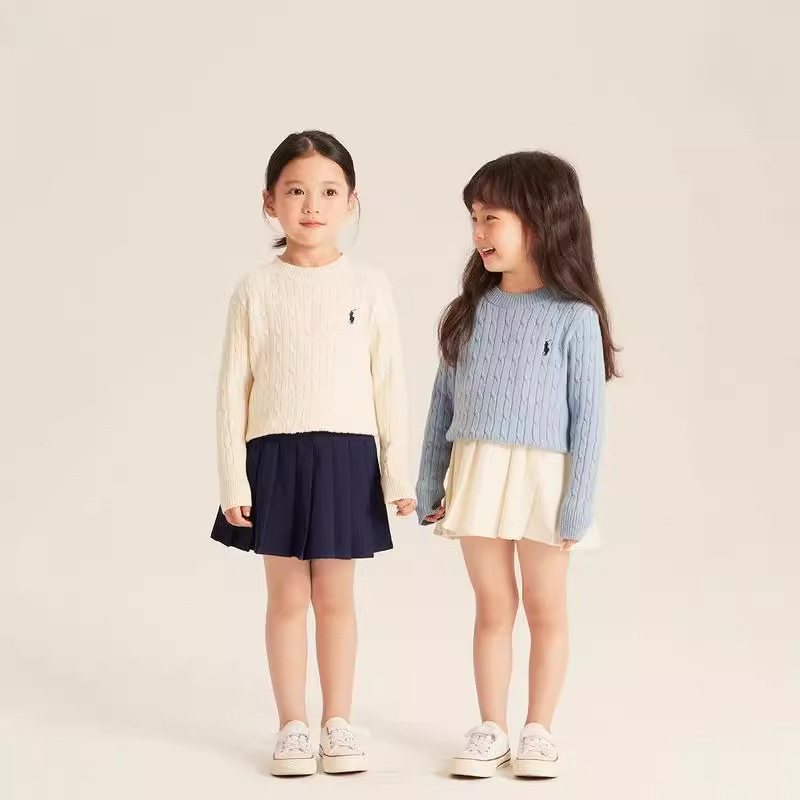 Picture of Comfortable Soft and Waxy Girls' Bottoming Shirt 2025 New Autumn and Winter Kidsren's Pure Color Casual High-End Knitted Twist Sweater