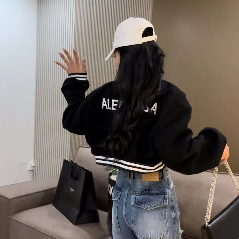 Picture of Contrast Color Baseball Suit Coat Women's New Spring and Autumn Design Sense Niche Loose Casual Student Clothes Women's Ins