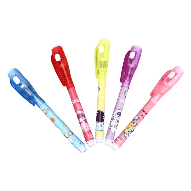 LED lamp ultraviolet colorless highlighter four-color suit student mark marker net red fun wholesale