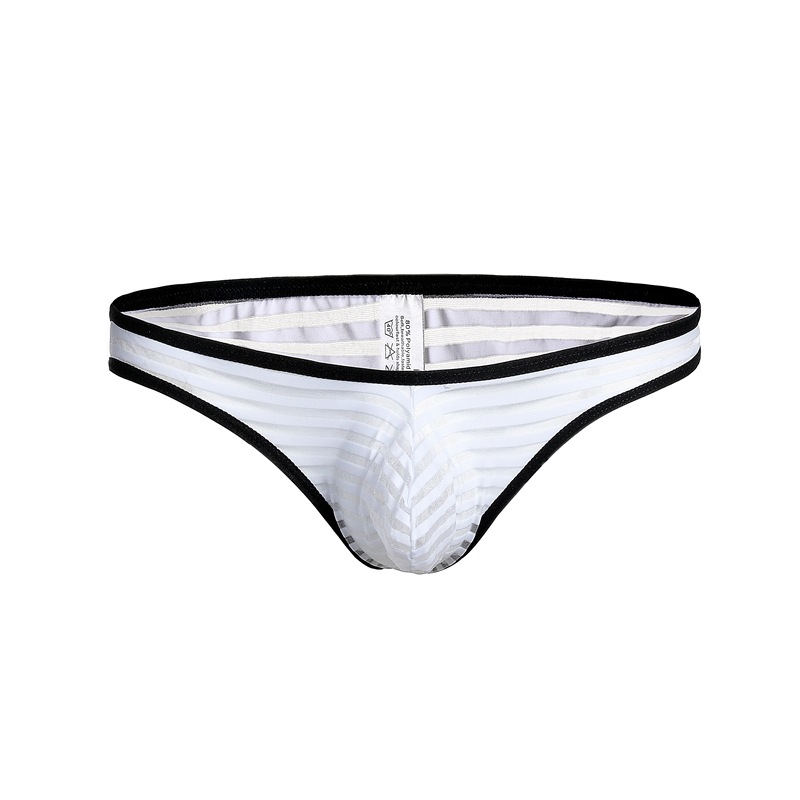 Picture of Underwear men's sexy striped lace mesh bikini low waist briefs ultra-thin summer breathable fashion C603