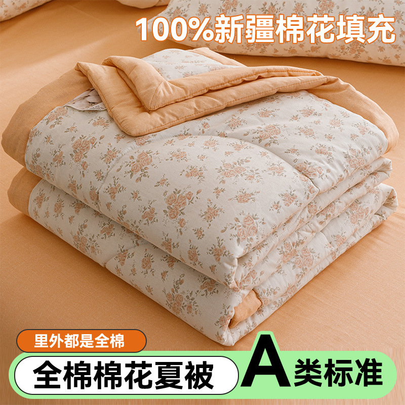 Picture of Class A cotton printed cotton summer quilt cotton washable air conditioner quilt Xinjiang cotton quilt core single double gift quilt