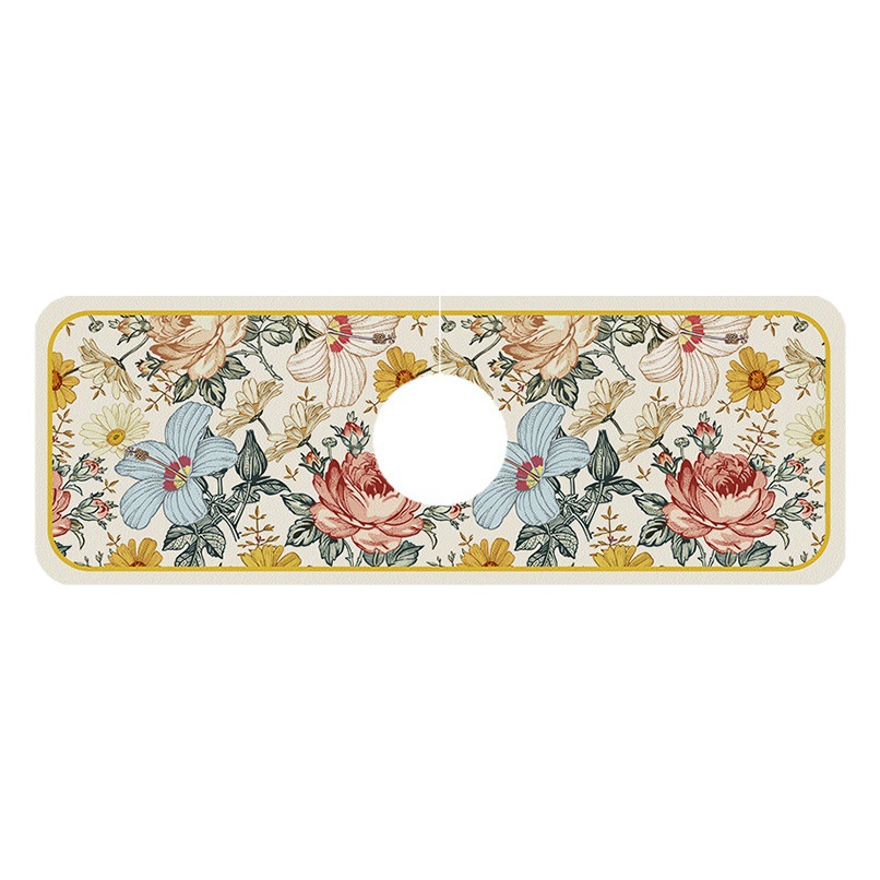 Kitchen Drain Mat Faucet Countertop Diatom Mud Absorbent Mat Washstand Desktop Coaster Bowl and Dish Splash Mat