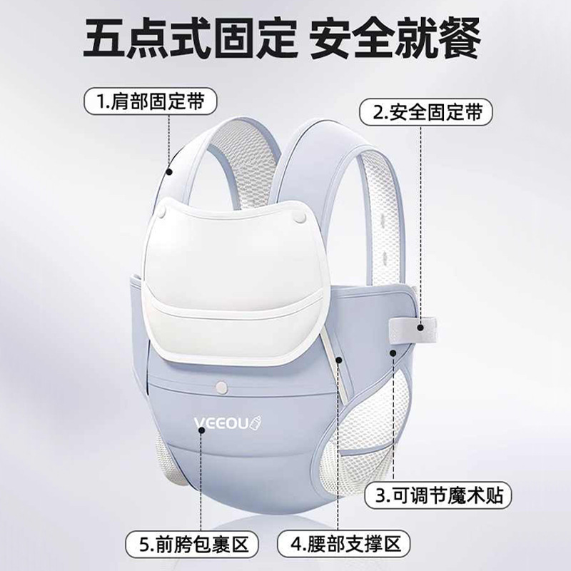 Picture of Factory wholesale baby dining chair seat belt children's five-point portable out seat fixing belt baby protection belt