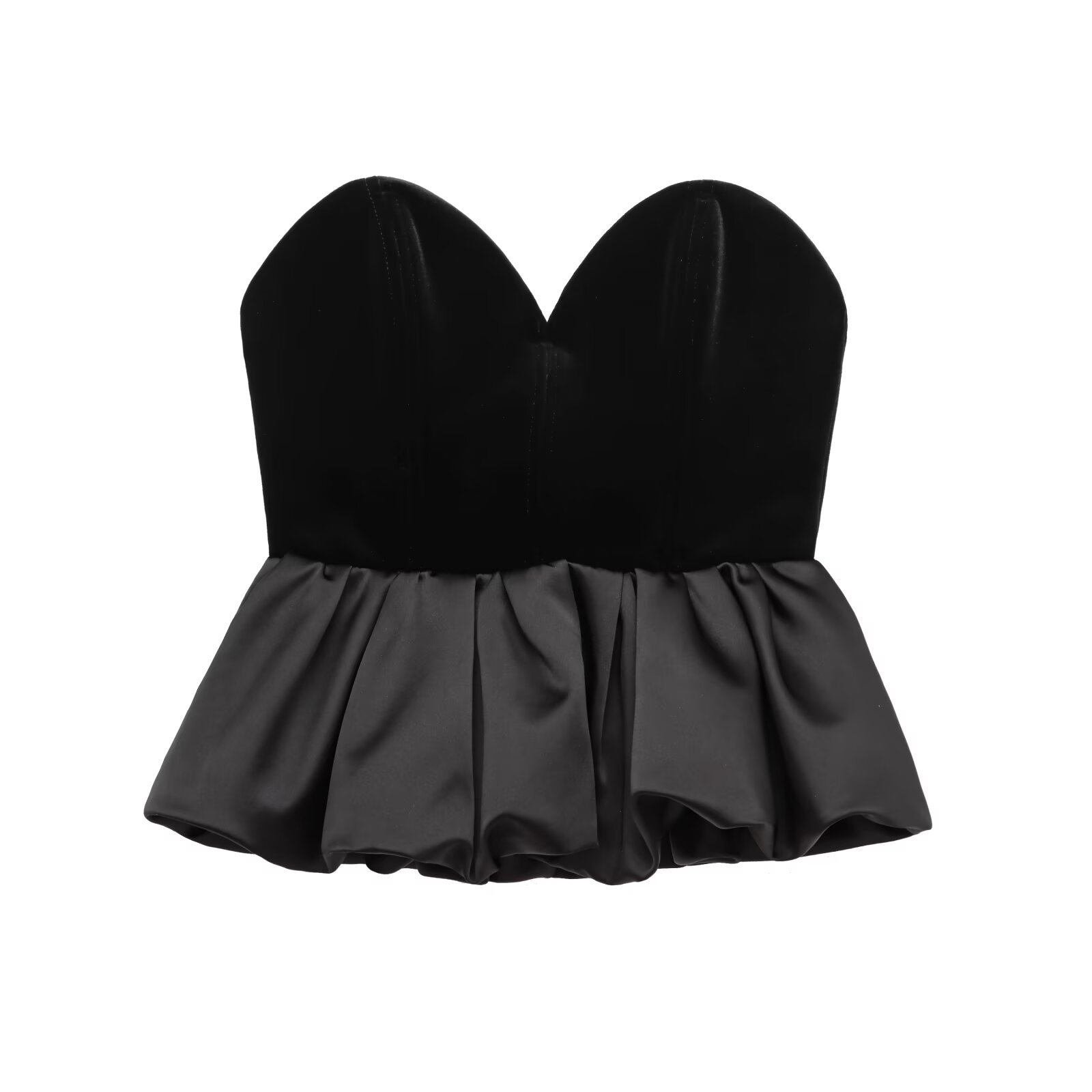 Picture of ZA cross-border women's clothing wholesale European and American style new sexy hot velvet stitching wrap chest vest 9881185