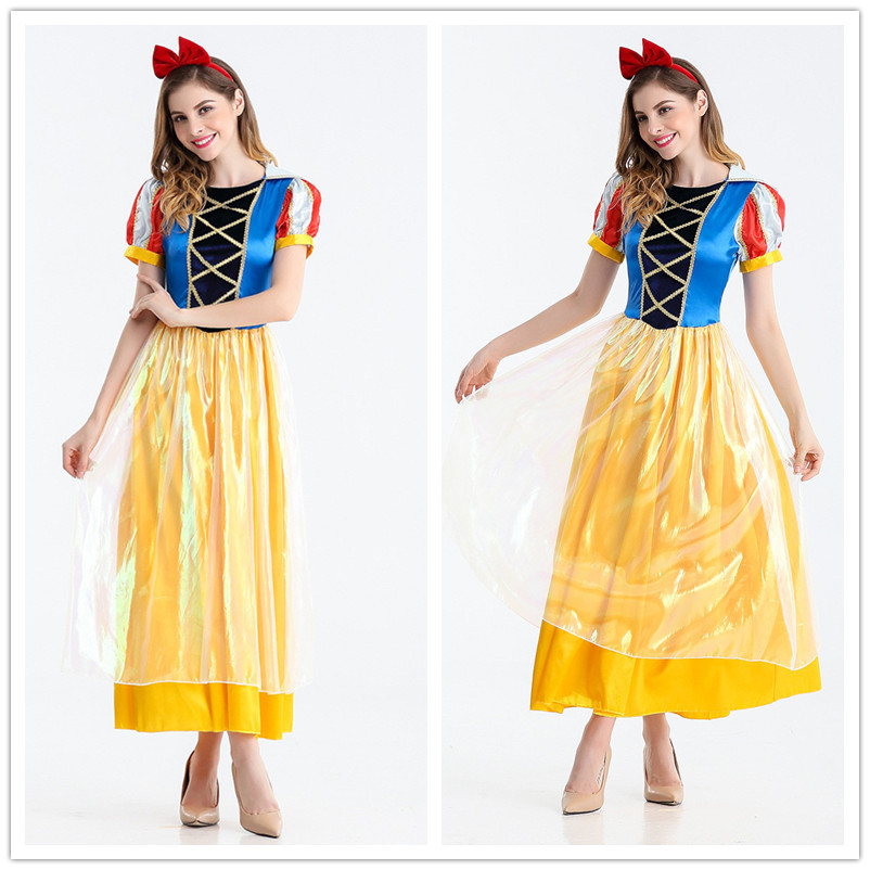 Halloween adult snow white princess dress Elsa Bell Sixi Anna Fancy Dress Ball performance evening dress performance costume