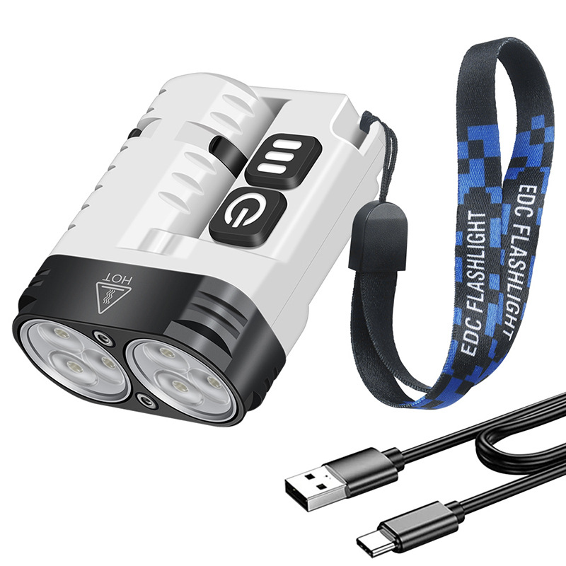Super Bright 1600 Lumens Magnetic Rechargeable Flashlight Outdoor Emergency Portable Work Light Edc Strong Light Portable Equipment