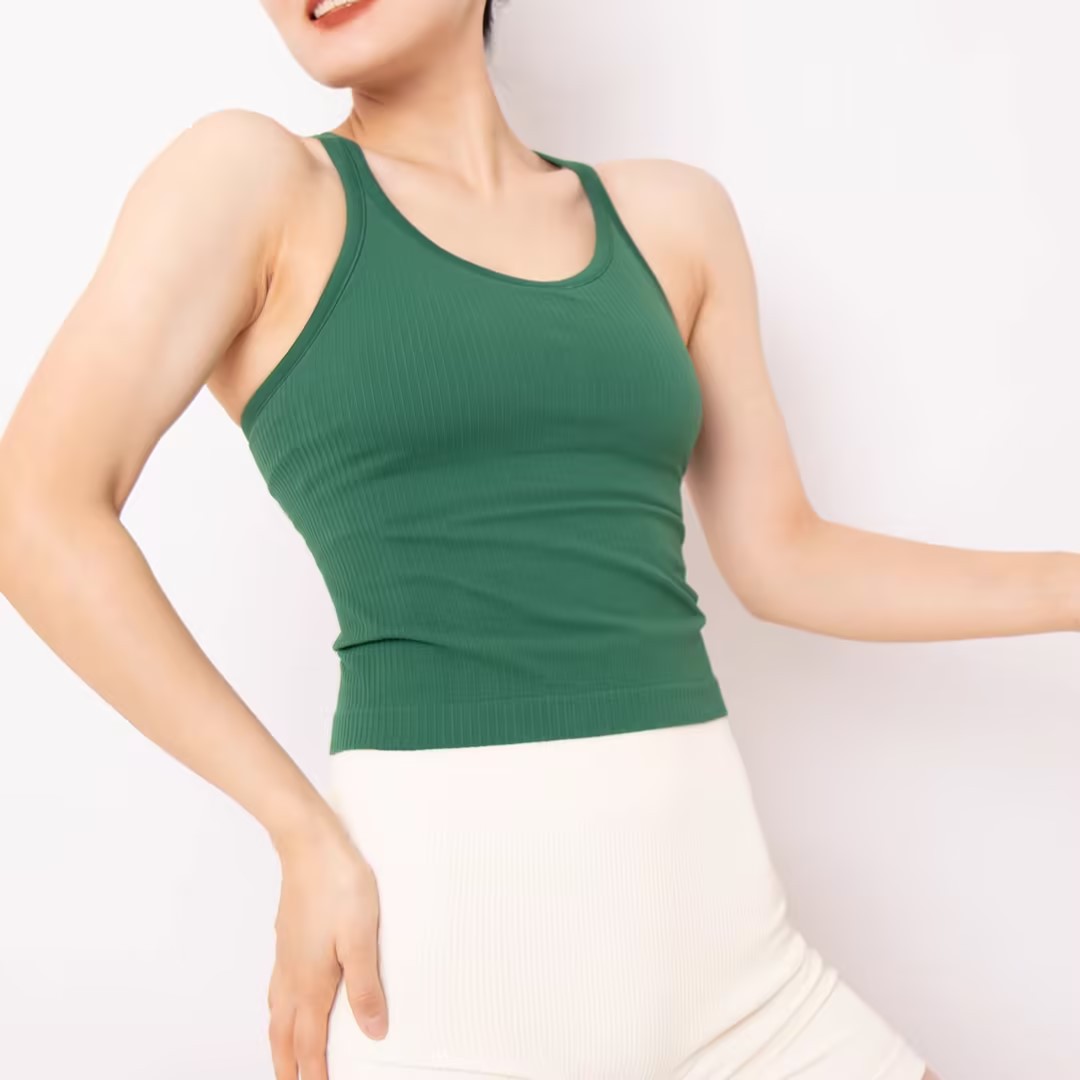 Picture of Short Sports Bra Fitness Shockproof High-Intensity Summer Yoga Tops Women's Beautiful Back Quick-Drying Vest Yoga Clothes Wholesale