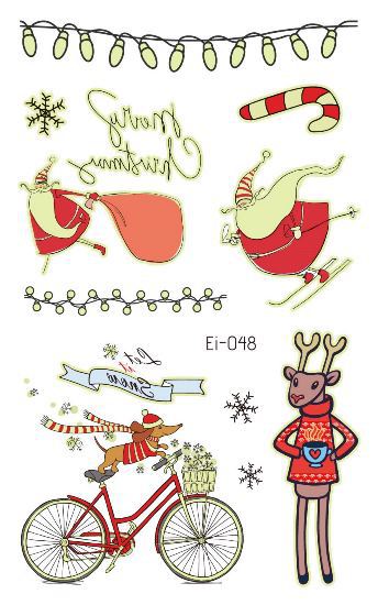 Picture of Cross-border Supply Waterproof Luminous Christmas tattoo Sticker Cartoon Snowman Party Children tattoo Sticker