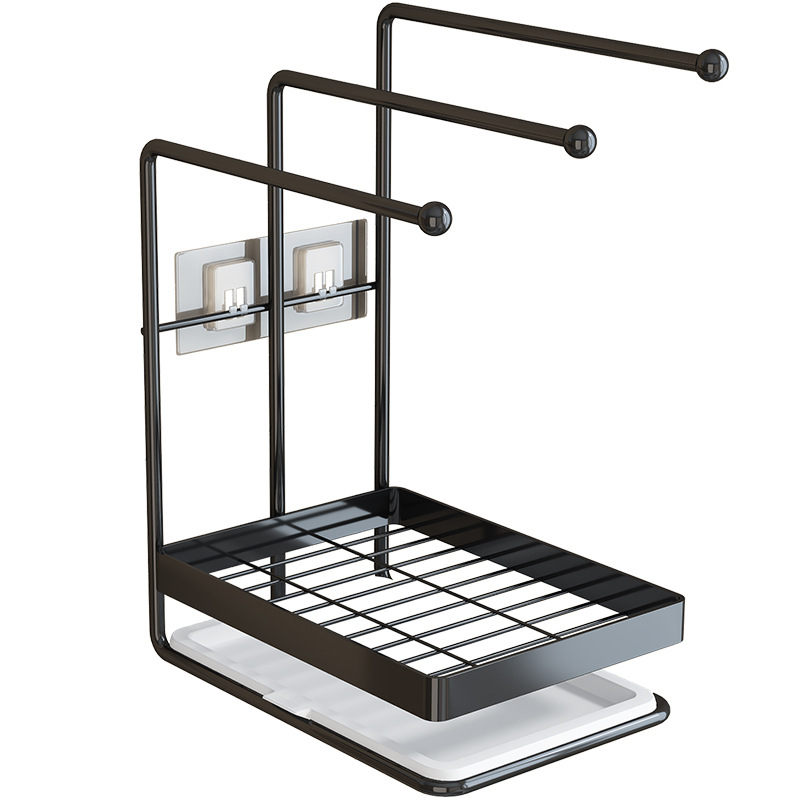 Picture of Rag Drying Storage Rack Sink Storage Rack Kitchen Sink Countertop Cleaning Brush Bowl Rack Wall Hanging Cloth Rack