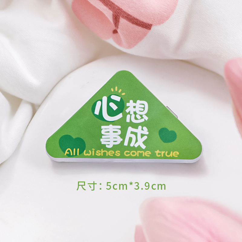 Picture of Creative inspirational text triangle clip student pp note clip acrylic document anti-roll clip test paper storage corner clip
