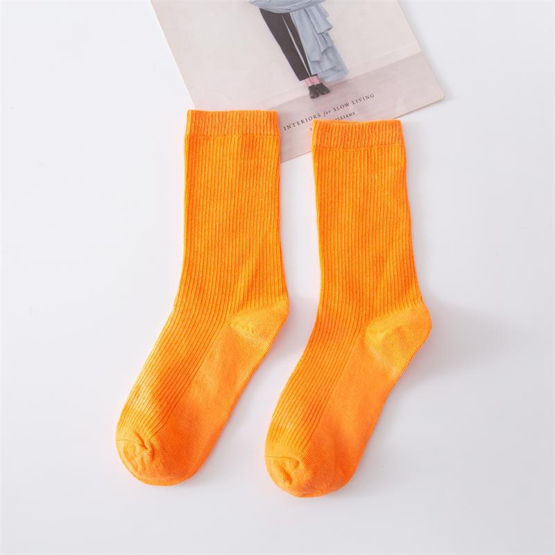 Picture of Spring and summer women's socks solid color dopamine color tube socks Zhuji pile socks ladies candy color socks cotton socks