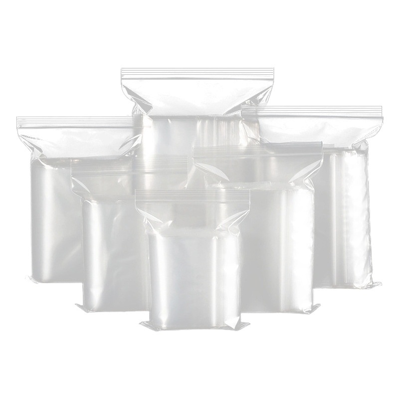 Spot pe self-sealing bag transparent sealed bag thickened plastic bag packaging bag sealing plastic bag bone bag printing