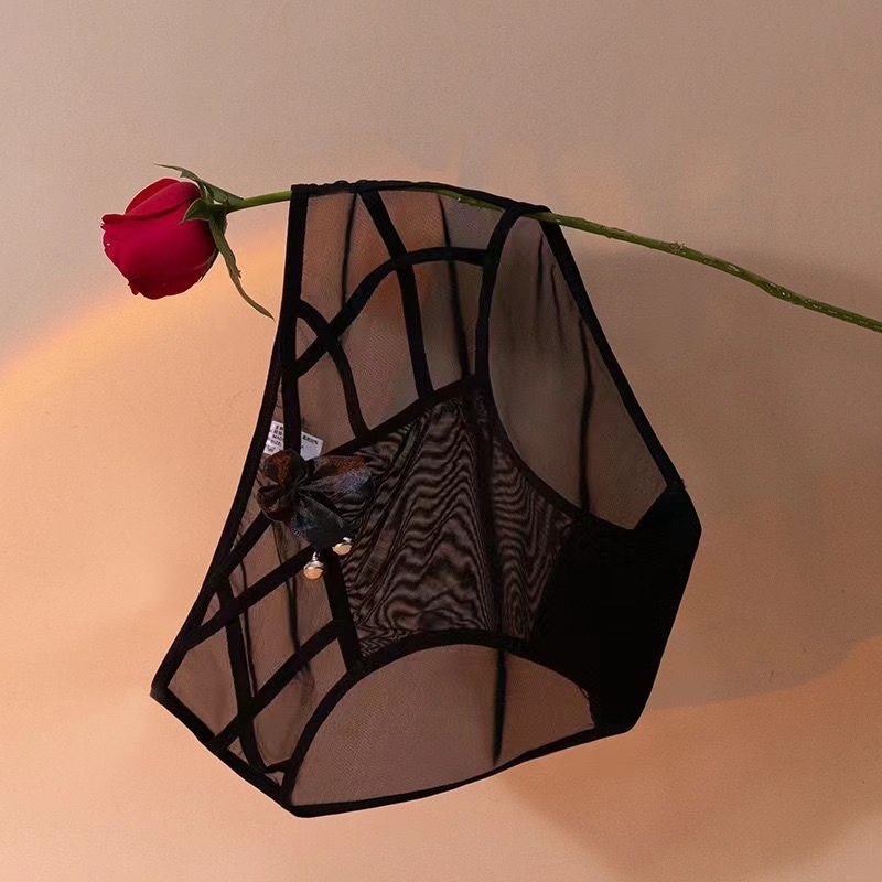 Guifei Man New Mesh Stitching Emotional Panties Women's Hollow Lace Briefs Women Factory Outlet