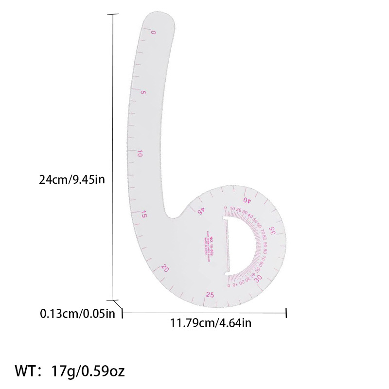 Picture of Pattern printing ruler clothing scale pattern making clothing curve cutting sewing tool multi-functional pattern printing ruler