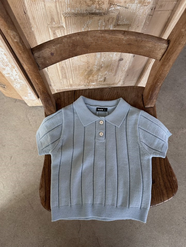 Picture of Ins Korean Style 2025 Spring and Summer Baby Children's Baby Ice Silk Knitted Sweater Thin Summer Top Pants suit