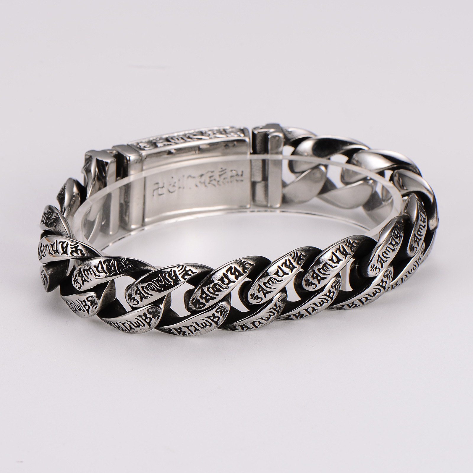 Aml Cross-Border Hot Sale Retro Punk Hip-Hop Totem Bracelet Men's Personality Cool Bracelet Manufacturer Wholesale