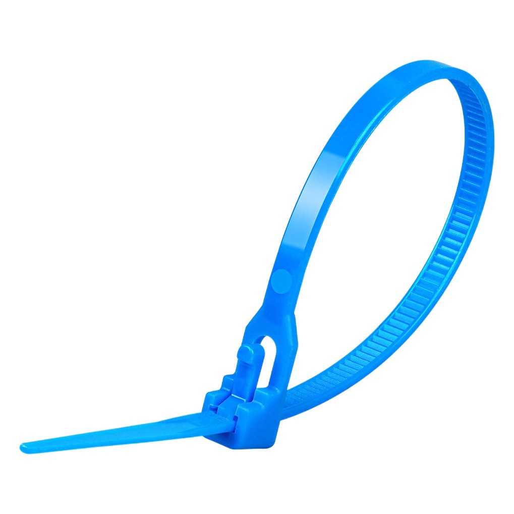 Buckle nylon cable tie 4x 150 loose plastic fixed binding color black and white disassembly for reuse