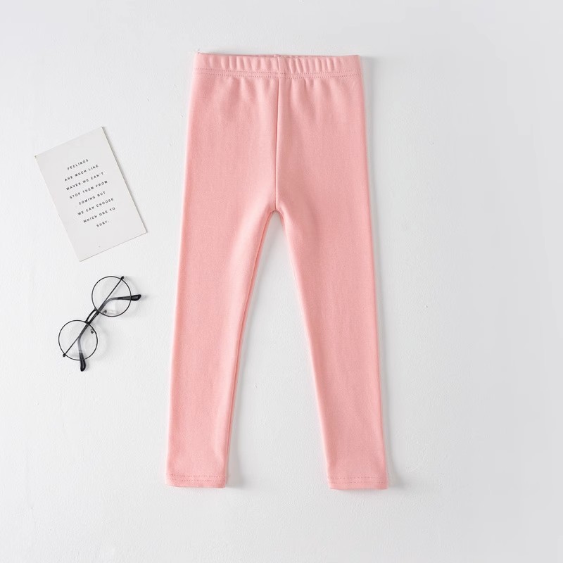 Picture of Girls' leggings spring and autumn thin white outer wear children's black autumn pure cotton gray baby thick long pants