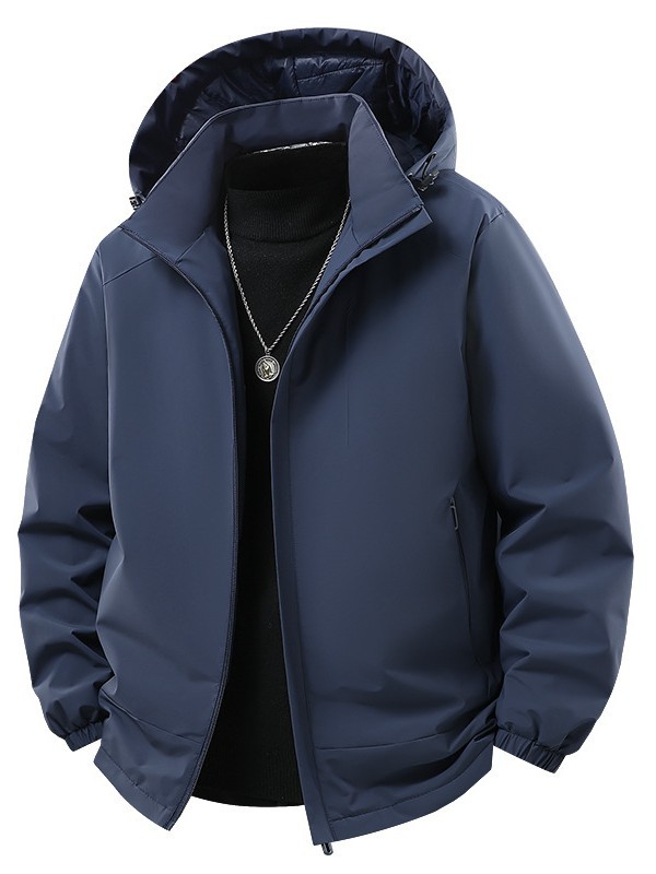 Autumn and winter new men's cotton clothes Fashion trends Versatile windproof and waterproof jackets Graphene thickened warm cotton clothes