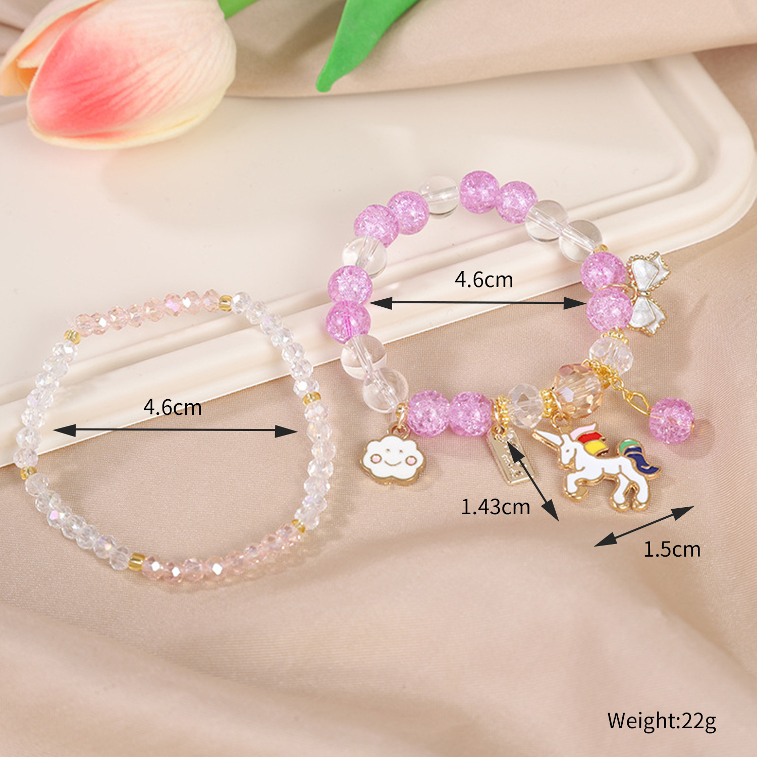 Picture of Children's Bracelet Bracelet Bracelet Beaded Crystal Women's Cute Students Girls' Bracelet Children's Gift