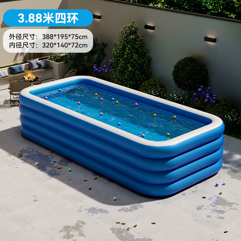 Picture of PVC Kids Inflatable Swimming Pool Home User Outside Large Family Pool Thickened Plastic Baby Baby Pool