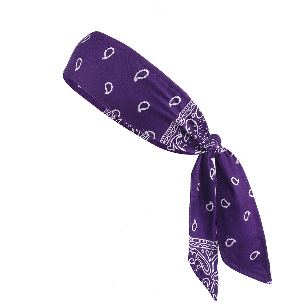Picture of European and American Cashew Flower Street Sports Headscarf Strap Riding Running Sweat Absorbing Headband Summer Cooling Ice Silk Hair Band