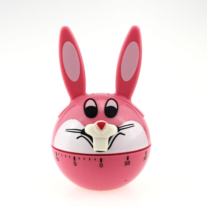 60 minutes rabbit modeling mechanical timer on the chain students learning time management alarm clock kitchen soup