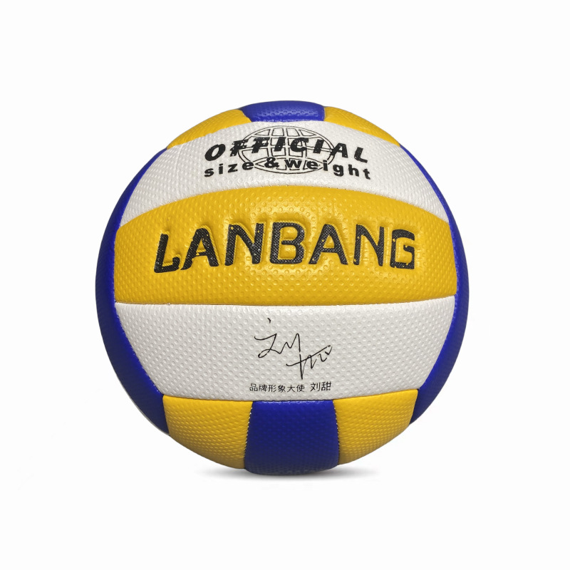 Picture of Blue Bang 302 Volleyball No.5 Yellow White Blue Inflatable Soft Volleyball Senior High School Entrance Examination Student Competition Training Primary School Students Volleyball with Ball