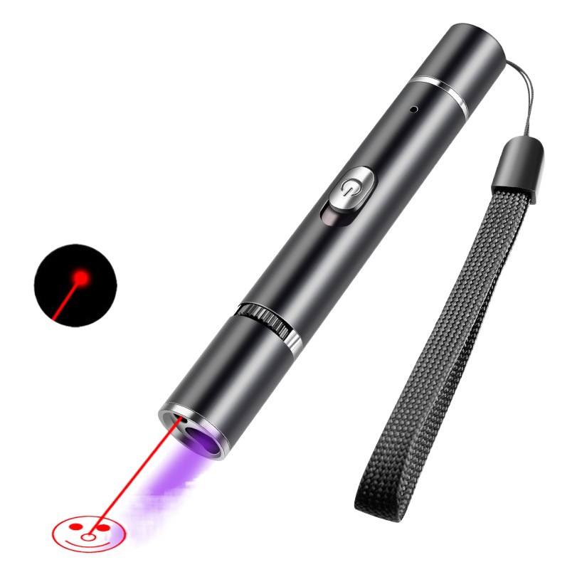 USB charging laser pattern cat flashlight with Wood's purple light detection lamp pet toy flashlight Amazon