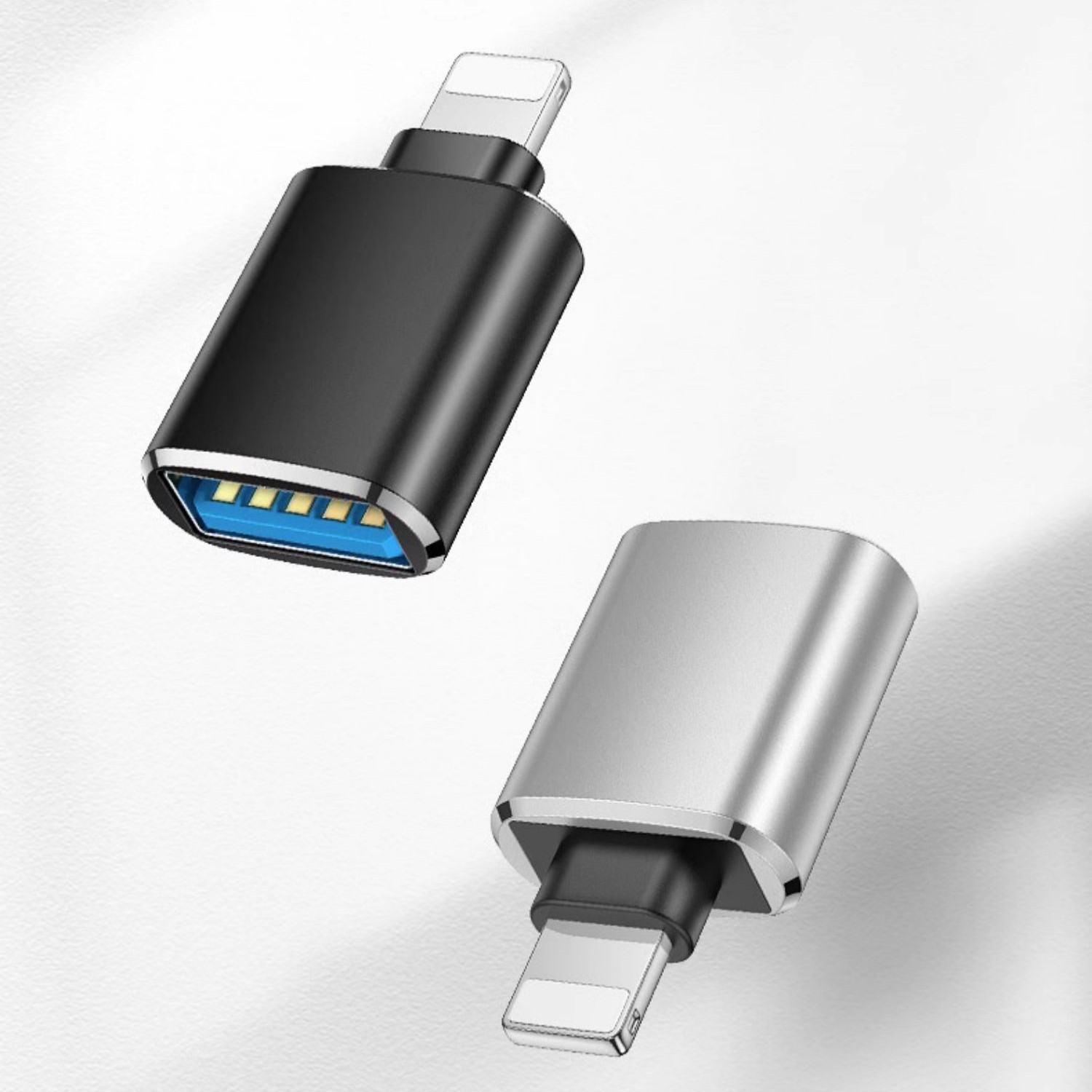 Picture of U disk USB adapter mobile phone OTG card reader conversion head usb to lightning for Apple mobile phone