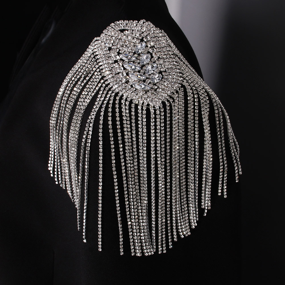 Cross-border Hot Selling Tassel Eaulets Vintage Fashion Stage Host Suit Shoulder Decoration Shoulder Badge