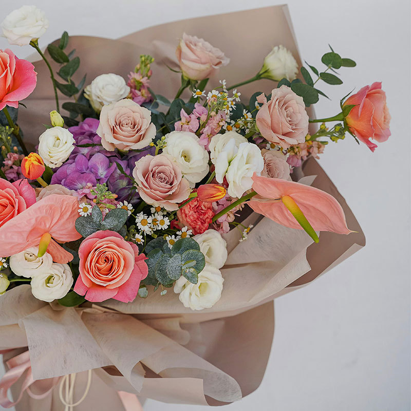 Picture of Milk Cotton Lined Paper Waterproof Removable Large Flower Wrapping Paper Bouquet Wrapping Paper Gift Tissue Paper Wholesale
