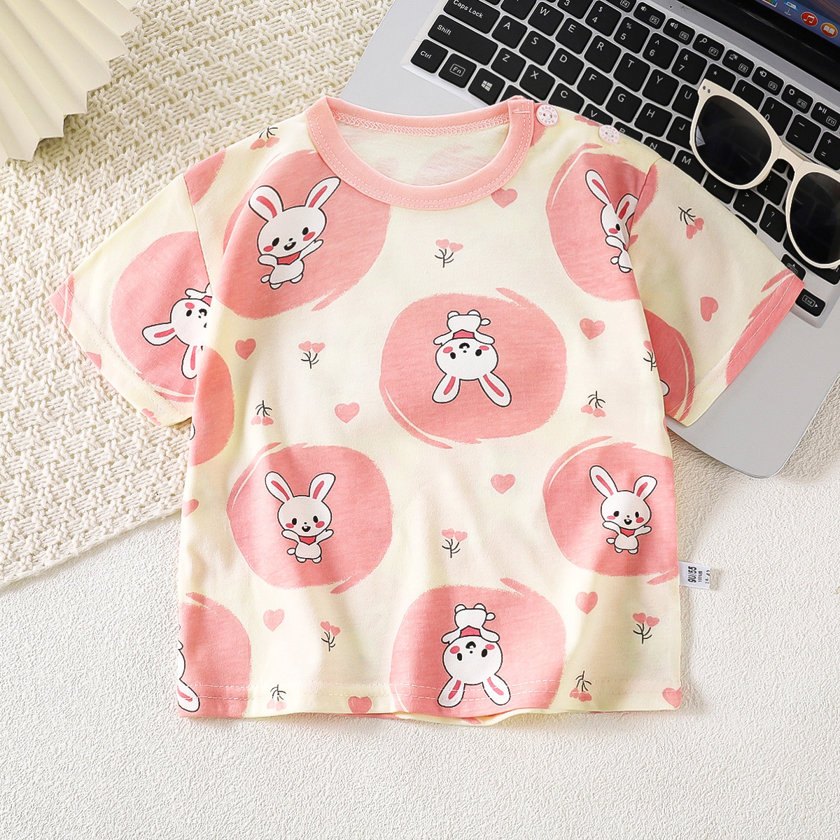 Picture of Children's Short-sleeved T-shirt Cotton New Children's Summer Baby Clothes Boys' Thin Girls' Top Summer Children's Clothing