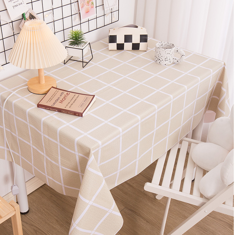 Picture of Tablecloth Waterproof and Oil-proof PVC Coffee Table Table Mat Dining Table Tablecloth Picnic Stall Student Desk Dormitory Decorative Cloth