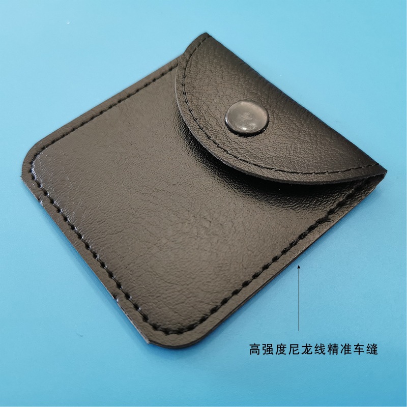 Picture of Manufacturer Wholesale Pu Protective Leather Case for Magnifying Glass, Small Tool Leather Cosmetics Bag with Snap Button, Anti-Wear and Anti-Scratch