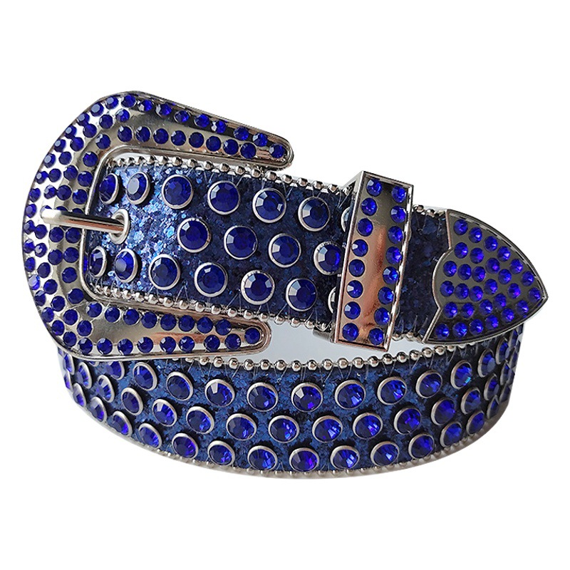 European and American Full Diamond Belt Cross-border Fashion All-match Decorative Personality Diamond Crystal Shining Belt Korean Heavy Industry