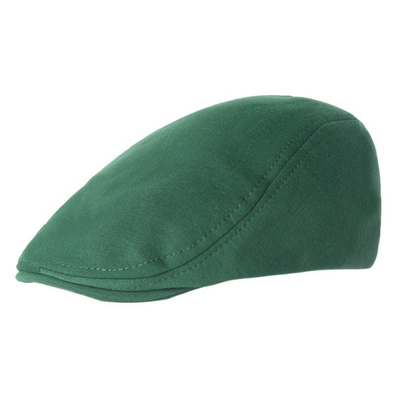 Woolen peaked cap men's solid color beret casual retro forward hat spring and autumn sun hat women's hat