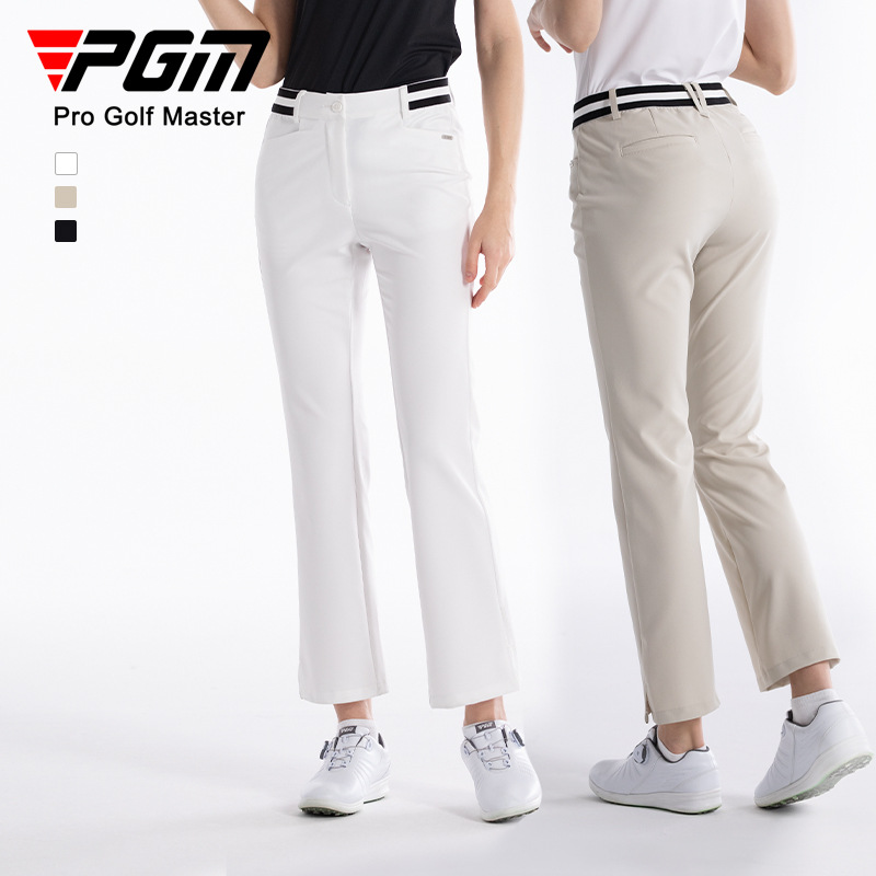 PGM golf pants women's micro flared trousers elastic elastic elastic waist sports versatile small slit trousers