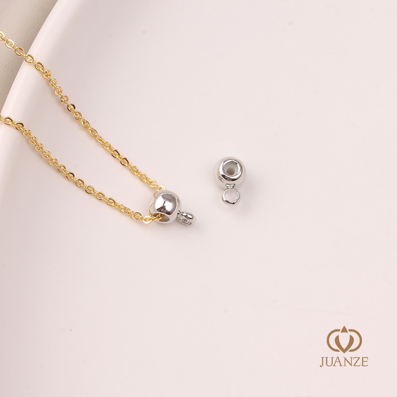 Picture of Bag gold color belt hanging without hanging silicone plug positioning adjustment round bead spacer handmade DIY hand necklace material accessories