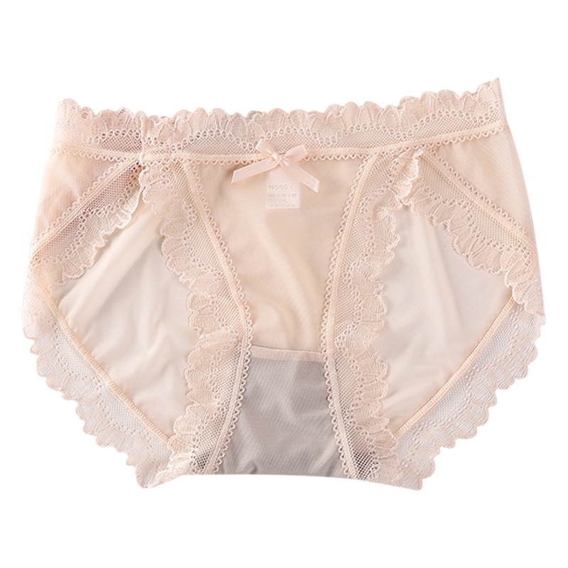 Panties ladies lace sexy graphene antibacterial mid-waist Japanese girls breathable lace non-sense underwear wholesale